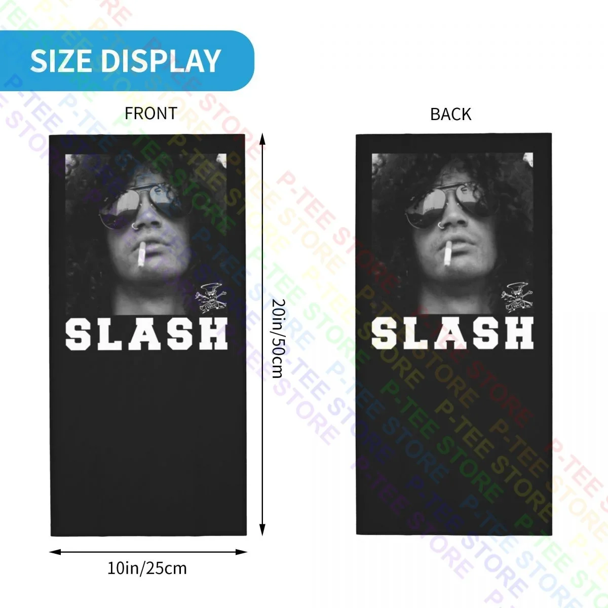 Slash Guns N Roses Smoking Slash Neck Gaiter Bandana Sciarpa Maschera Escursionismo Pesca Alta elasticità