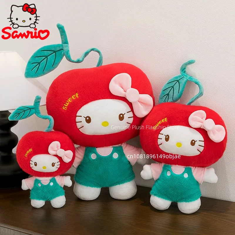 45 cm Sanrio Hello Kitty Cherry Cartoon Anime Pluche Gevulde Pop Leuke Kamer Decoratie Knuffels Kussen Peluche Ornamenten Geschenken