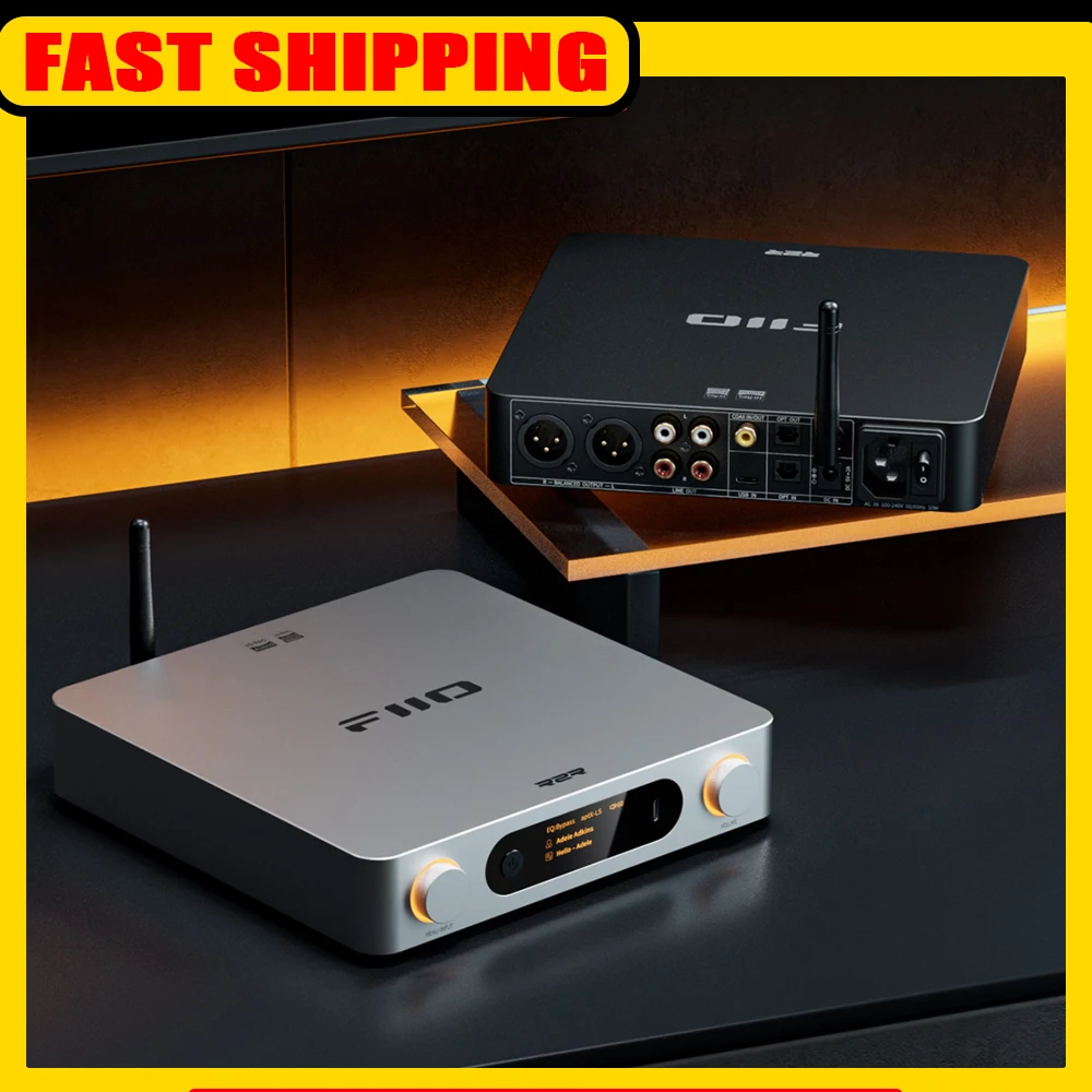 

FiiO BR15 R2R Bluetooth Receiver LADC/aptX Lossless Bluetooth 6.0 Adapter Receivers with 1.47 Inch Lcd Screen for Speaker PC