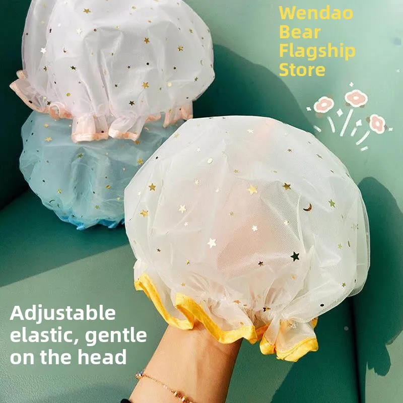 

Adjustable Waterproof Bath Cap for Babies Long Hair Female New 2026 Double Layer Baby Bath Hat Home Use Cartoon Style EVA Mat...