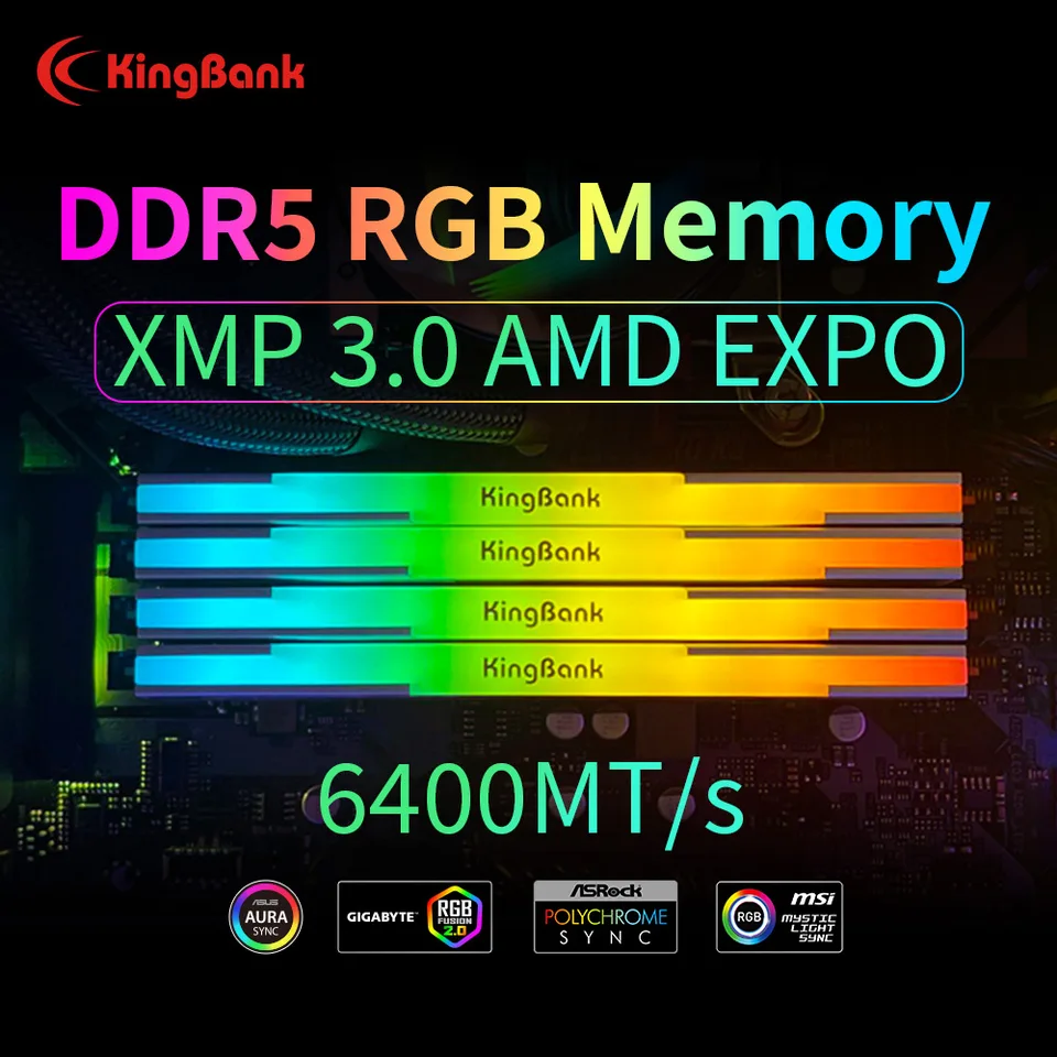 KINGBANK SOARBLADE KRRW Series 96GB (48GBx2) DDR5 White RGB Memory