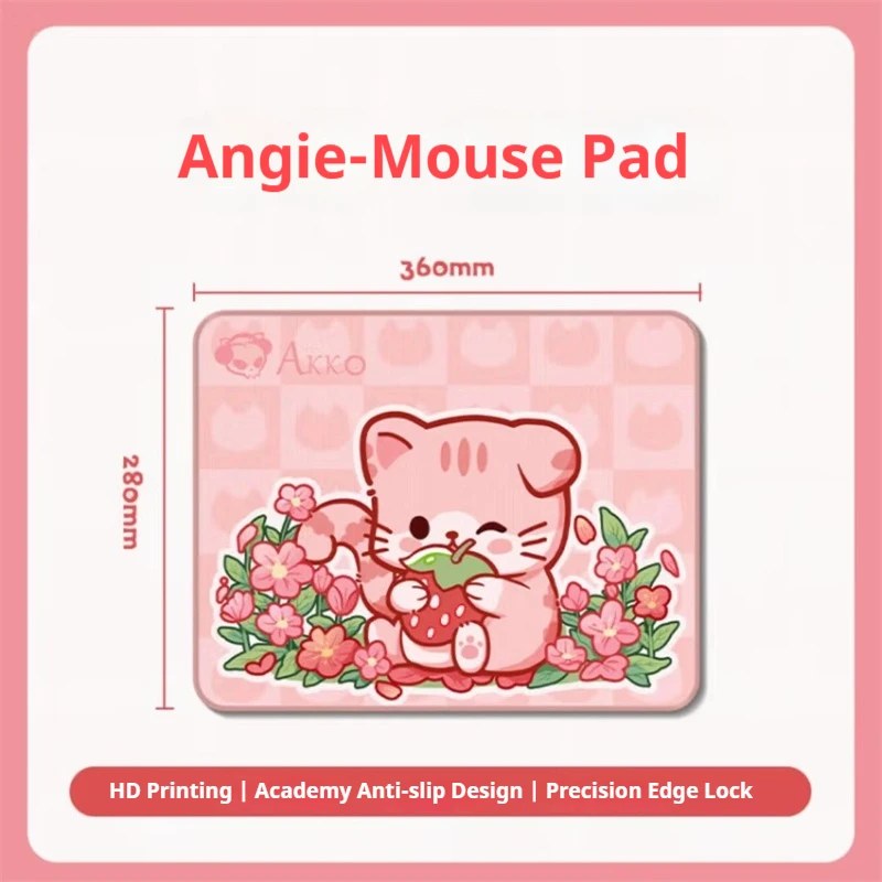 Hot Akko Cat Mouse Pad Cute Cartoon Mouse Pad Laptop Computer Keyboard Pad Small Laptop Anti Slip Pad Handle Business Mouse Mat