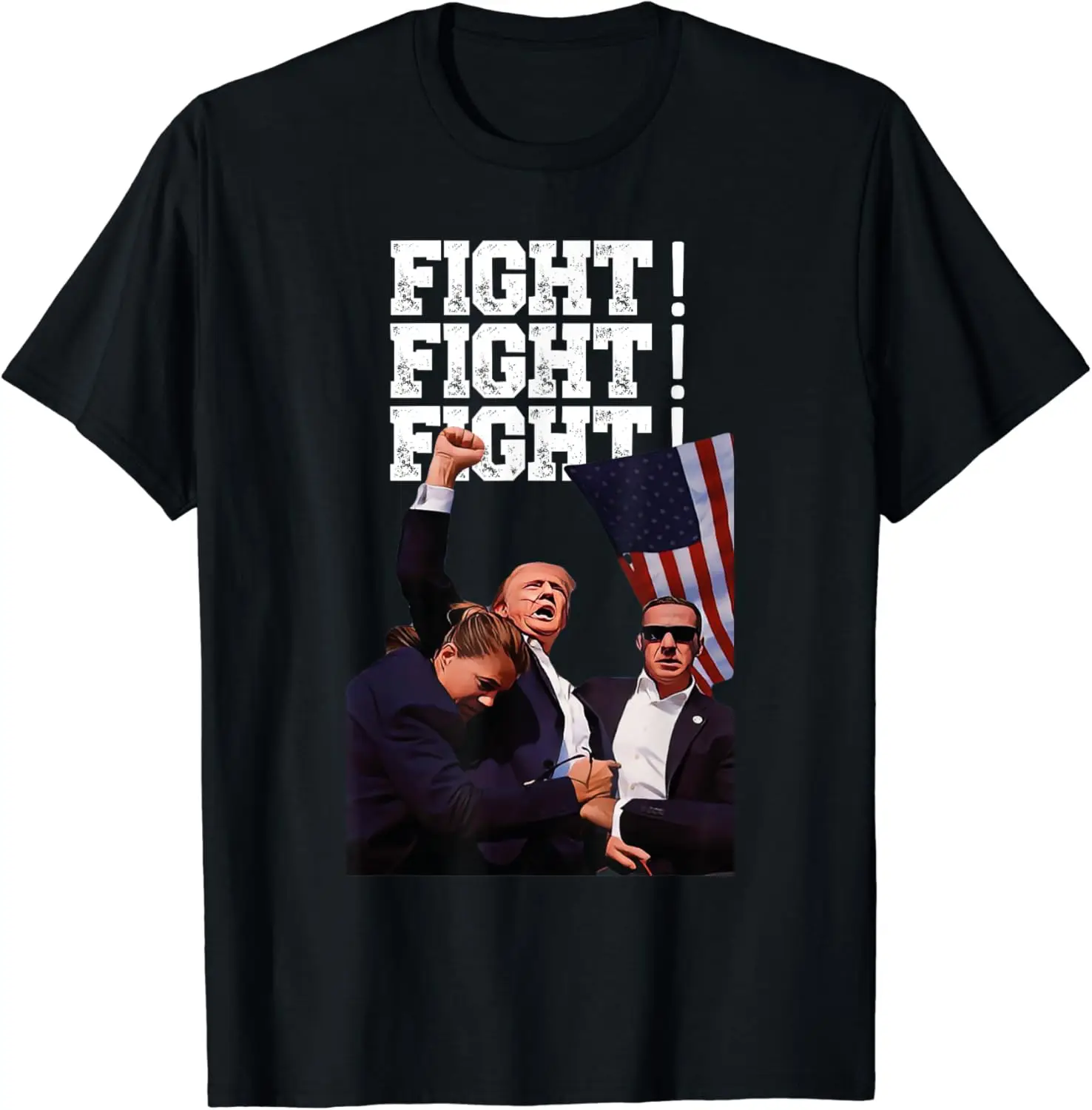 

Trump Fight! Patriotic Graphic Tee T-Shirt