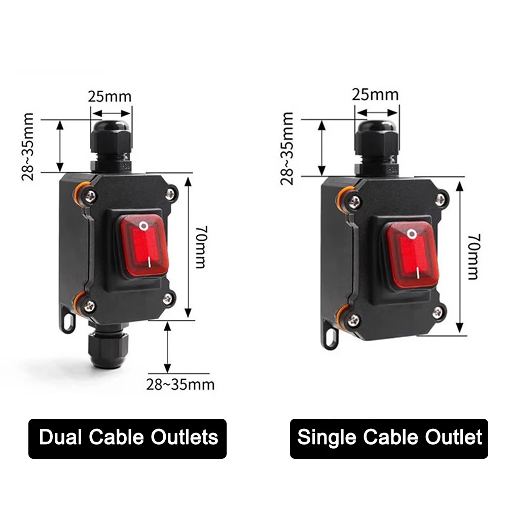 5PCS Waterproof KCD4 KCD2 Rocker Switch 2/3 Position 4/6 Pin Boat Switch Illuminated with Large Silver Contacts Copper Terminals