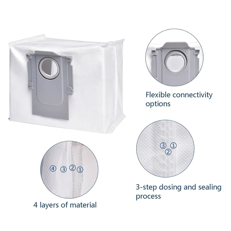 Per Roborock S8 Pro Uitra Robot Aspirapolvere Spazzole laterali principali Filtro Hepa Mop Sacchetti per la polvere in tessuto Pezzi di ricambio di ricambio
