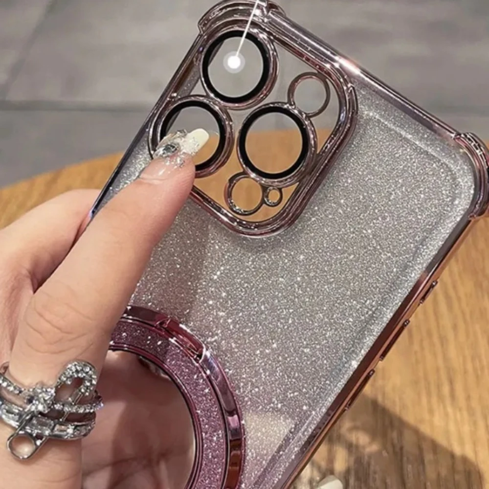 حافظة هاتف ملونة لامعة لهاتف Honor Magic8 8Pro 8Lite X9D X8 X7D A B C 400 وسادة هوائية ذكية بأربعة كونر غطاء ناعم مقاوم للصدمات #6