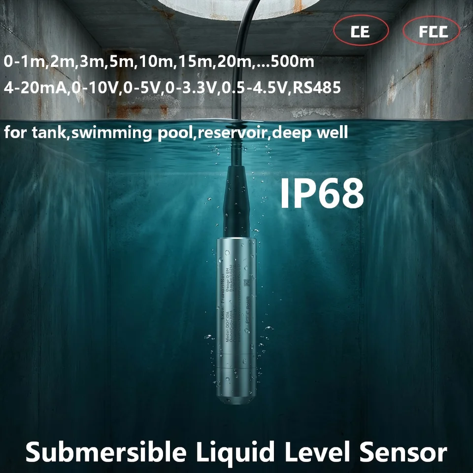 Tauchfähiger Füllstandsensor 1–5 M – 4-20mA,  Produktbild-Vorschau 4