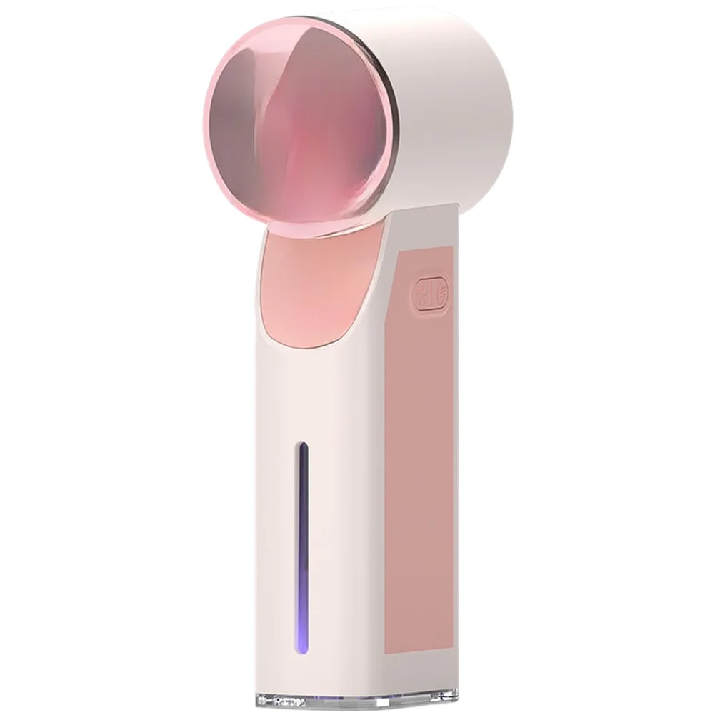 USB Charging Handheld Cooling Fan with Ice Pack Compression and Turbo Spray Mist 5 Level Wind Power for Summer Relief