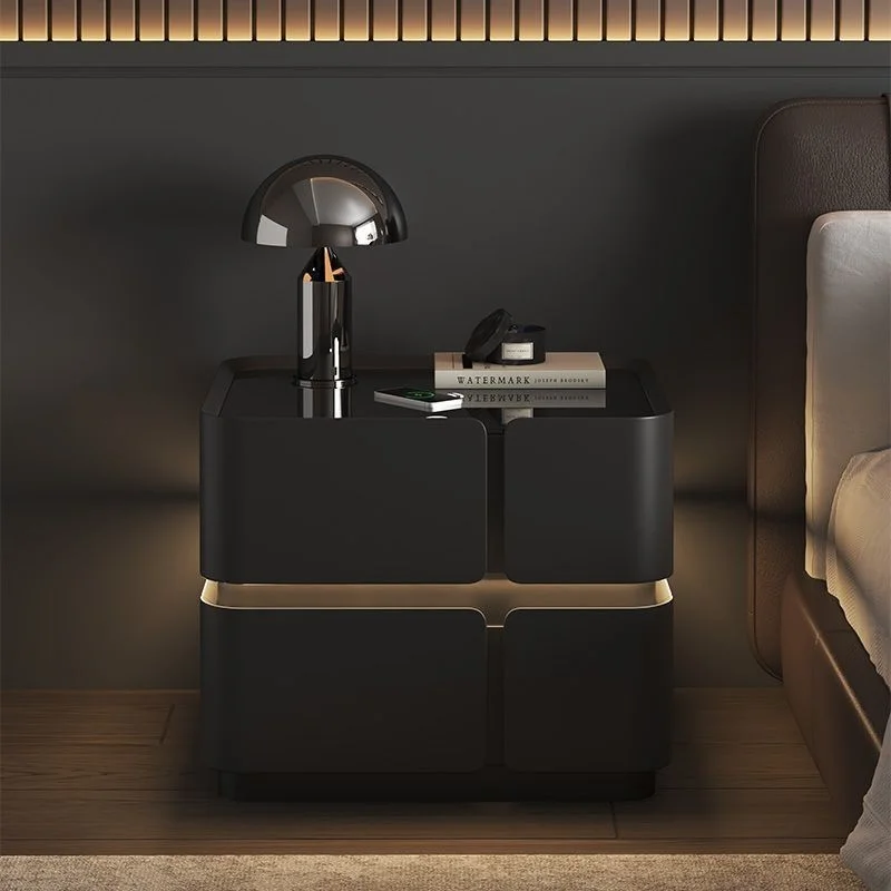 Luxury Solid Wood Bedroom Nightstand 5