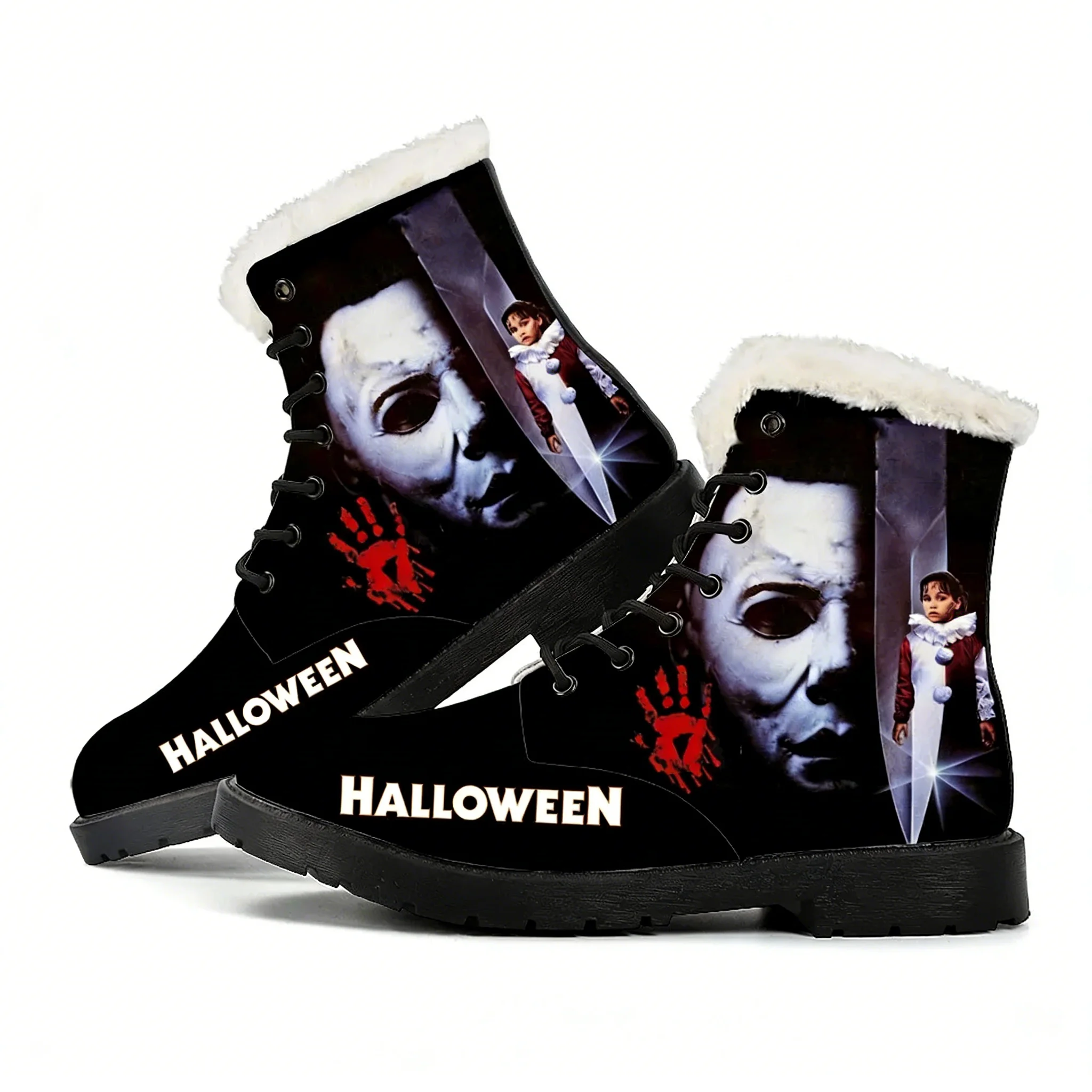 

Michael Myers Halloween Killer Plush Boots Men Women Teenager Shoe Casual Boot Outdoor Lightweight High Quality Couple Shoe