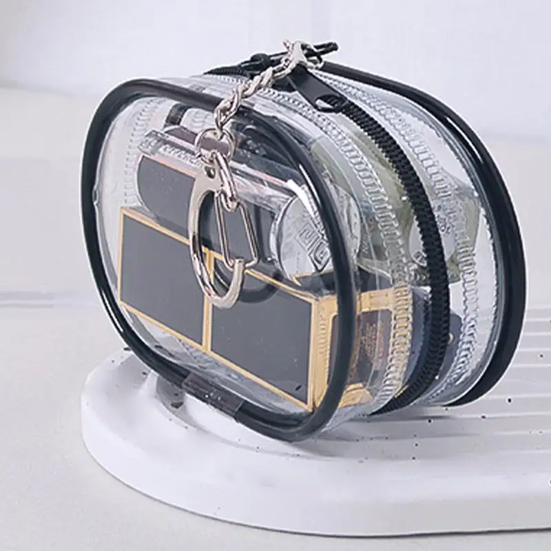 منظم شاحن مقاوم للماء مع سلسلة مفاتيح ، حامل سلك شفاف ، حقيبة سفر ، كابل متعدد الوظائف