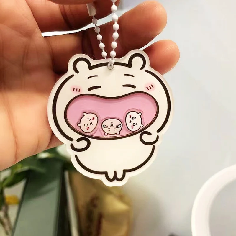 Cartoon jiyi Shaker Pendant Keychain Acrylic Usagi Hachiware Shaker Fun Bag Pendant Decoration Friend Gift