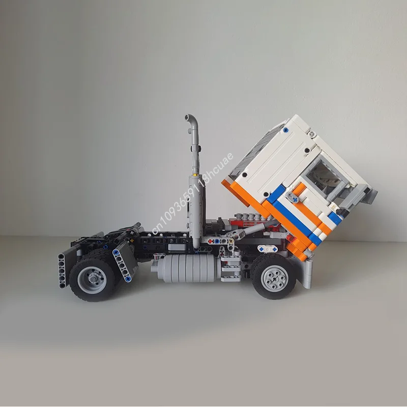 998 قطعة MOC Freightliner FLB B نموذج مقطورة اللبنات الفنية لتقوم بها بنفسك التعليم هدايا عيد الميلاد ألعاب مكعبات أعياد ميلاد الأطفال #2
