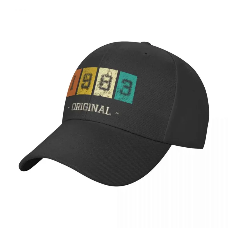 Custom Classic Vintage Born In 1983 Birth Year Trucker Hat Women Men Custom Adjustable Unisex Baseball Cap Spring