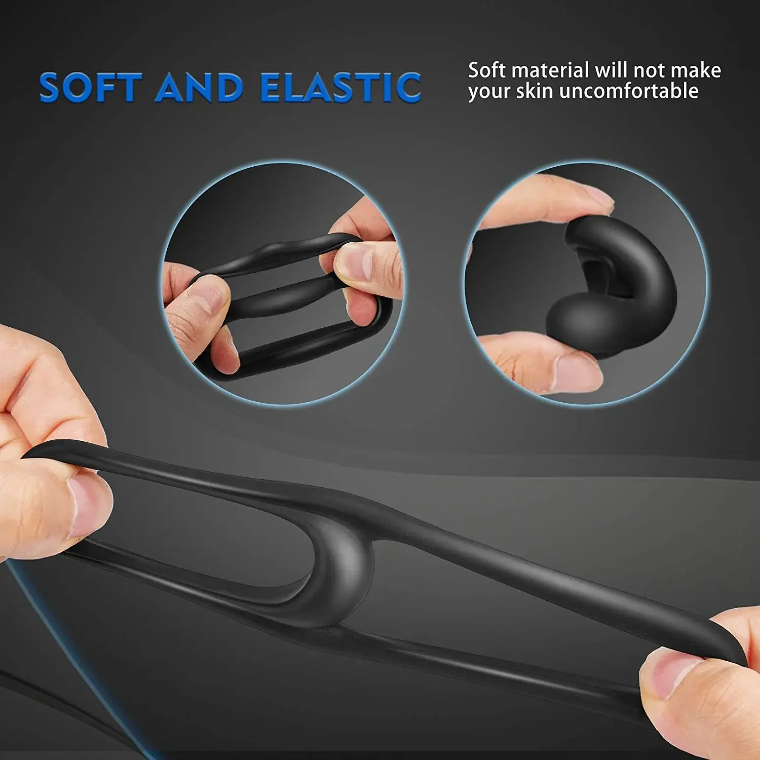 Soft Silicone Penis Ring Delay Ejaculation Ball Scrotum Stretcher 8-Shaped Cockring Testicle Semen Lock BDSM Sex Toy for Men