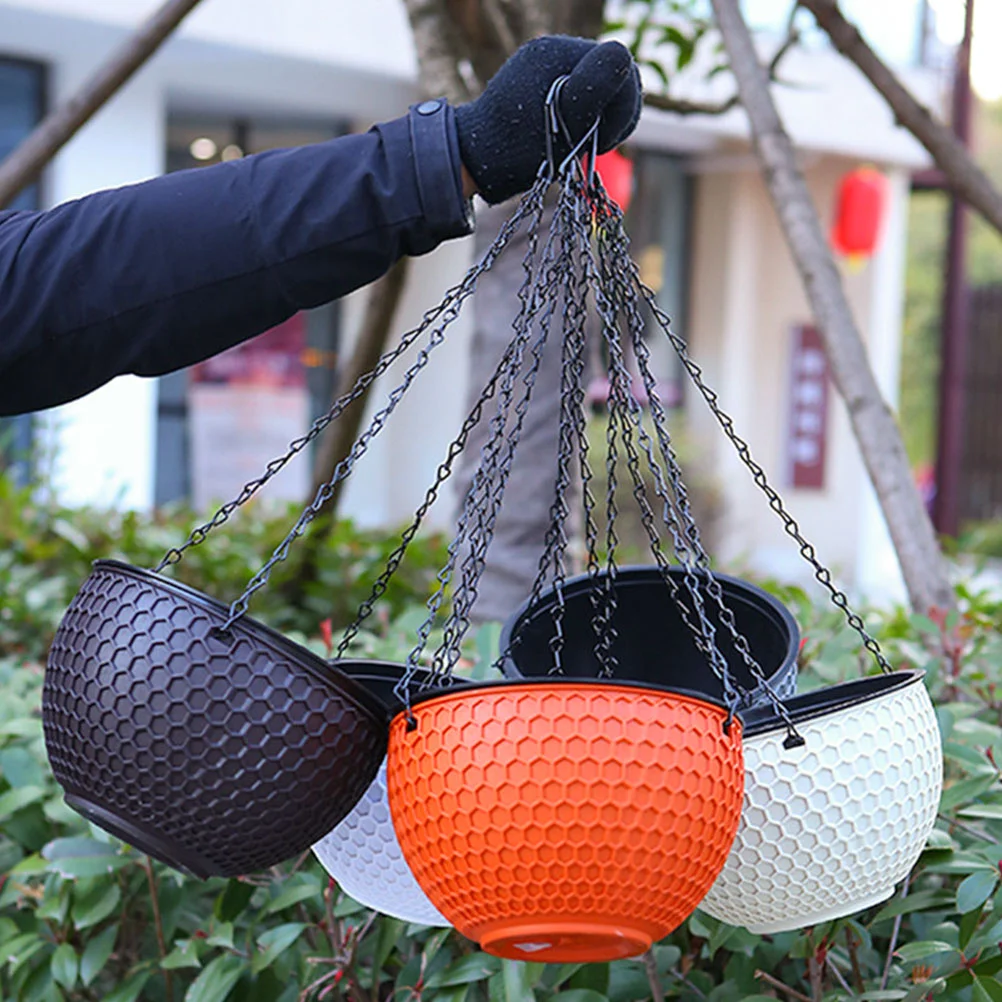 Flowerpot Garden Planter Decorative Suspended Basket Container Hanging Balcony Planting Succulents Large Outdoor Planters