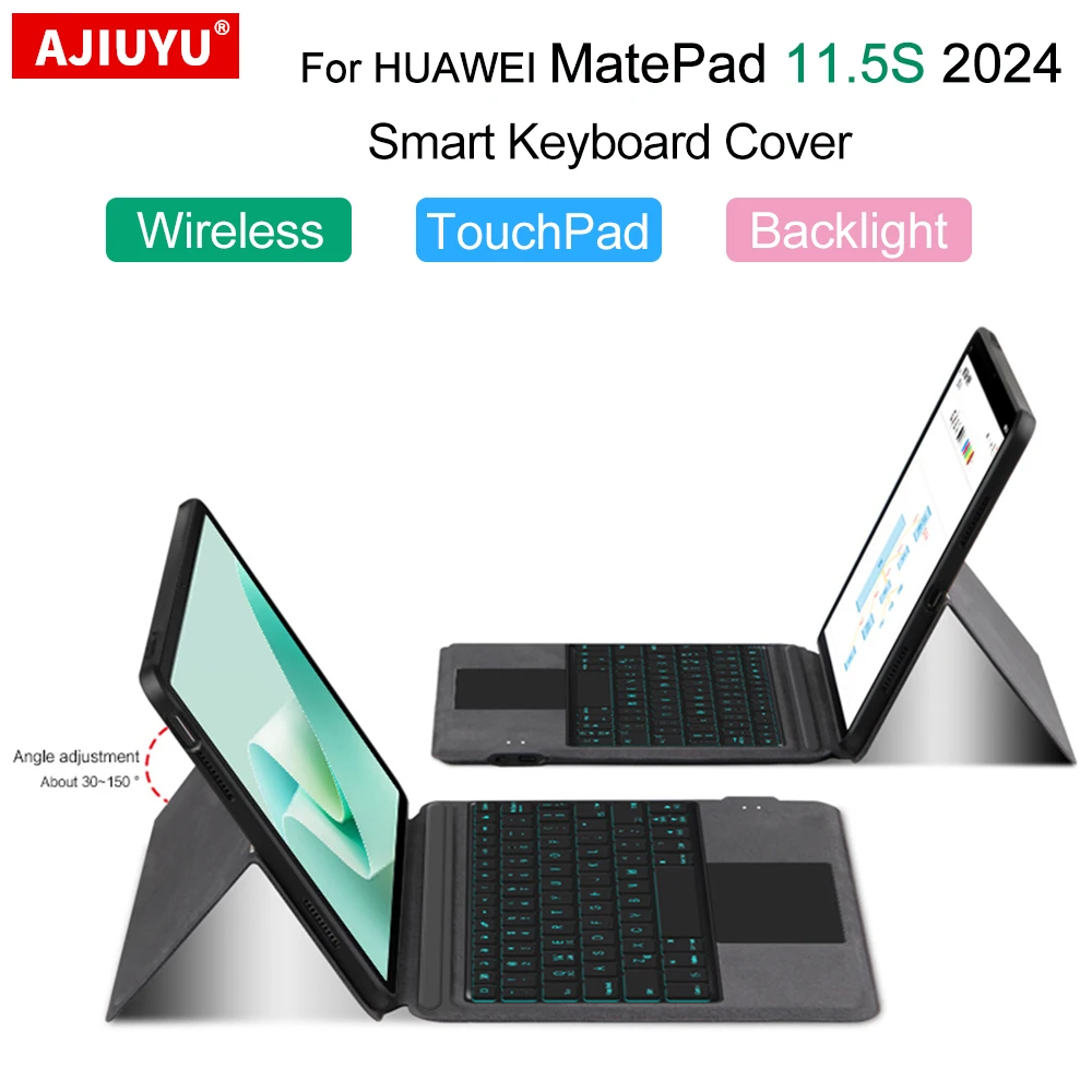 

Keyboard Case Portuguese German Arabic Spanish Russian French For HUAWEI MatePad 11.5"S 2024 11.5 S TGR-W09 TGR-W10 Tablet Cover