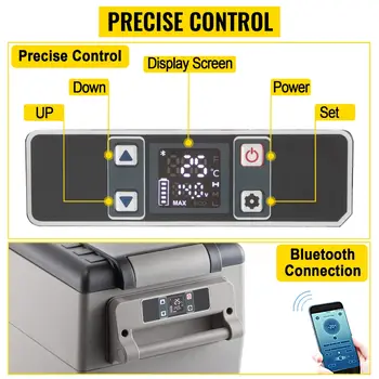 Frigorifero per auto da 32L/42L, frigorifero portatile con congelatore, frigorifero per auto a doppia zona per uso domestico, all'aperto, in campeggio, in viaggio 10 best sales frigorifero-congelatore portatile - №7