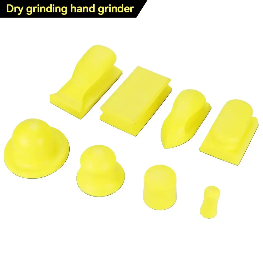 8 Sizes Flexible EVA Foam Hand Automotive Sanding blocks Flexible Sanding Board Hook and Loop For Woodworking Furniture