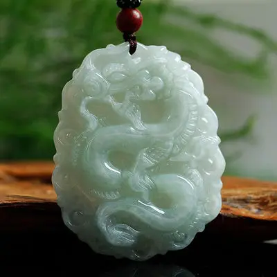 

New Natural Goods A Jadeite Burmese Dragon Brand Pendant Ice Waxy Jade Quality Necklace Accessories Fine Jewelry