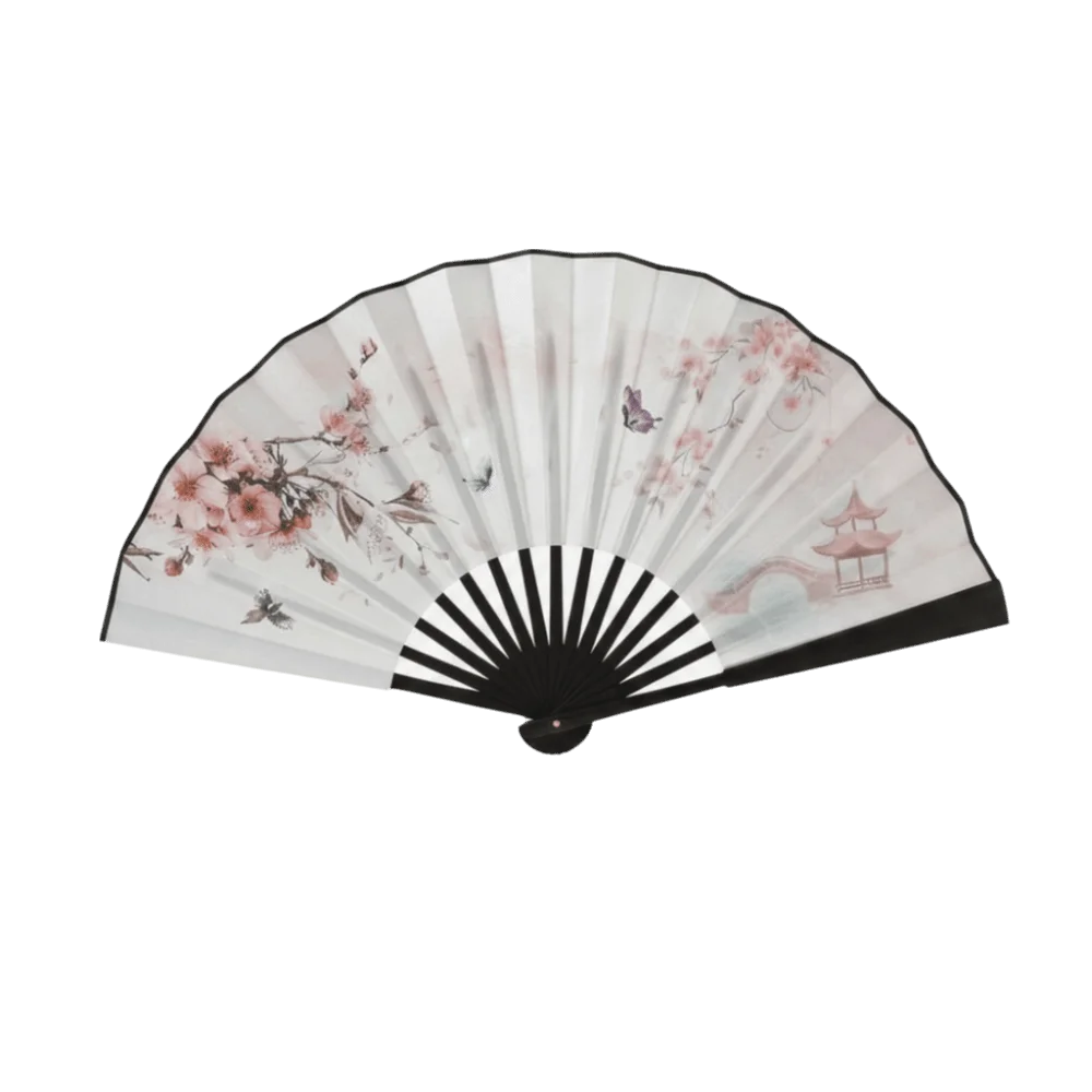 Decoration Collapsible Hand Fan Cloth Chinese Style Dancing Hand Fan Flower Home Ornaments Classical Fan Female Dance