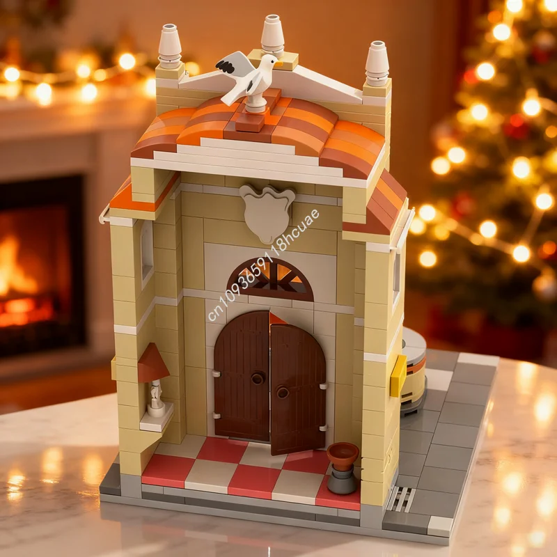 

342 шт. MOC Венецианская церковь, модульная модель, строительные блоки, игрушки, архитектура, сделай сам, образование, Рождественский подарок, кирпич, детский день рождения