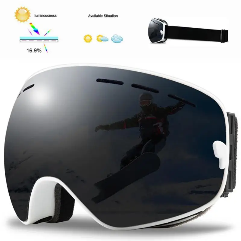 Ski Goggles Double Layer Polarized Lens Skiing Anti-fog UV400 Snowboard Goggles Men Women Ski Glasses Eyewear Ski Goggles Cycle