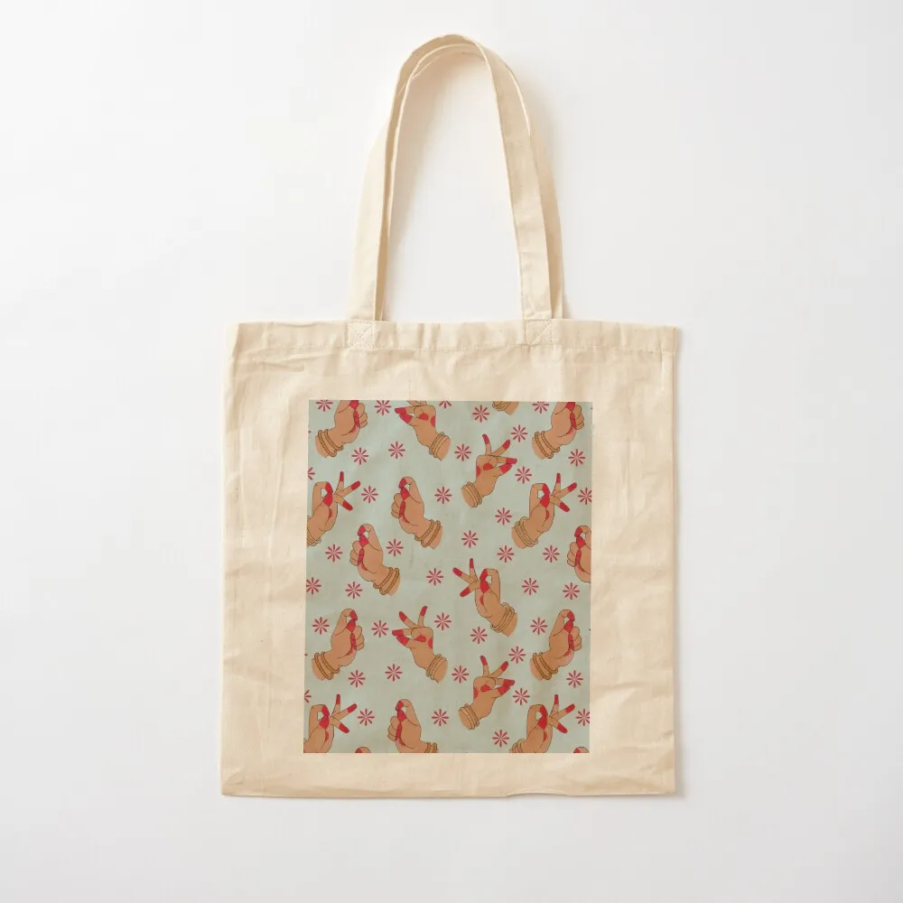 Bharatanatyam mudras, Indian classical dance Tote Bag reusable grocery bags Women's bags Lady bag Women's shopper bag
