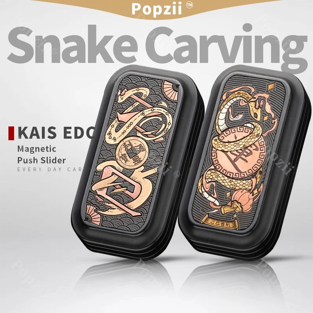 

KAIS EDC Zirconium Magnetic Push Slider Stress Relief toys Multi Orbit Push Slider Office Stress Relief Gadgets Anxiety Toys