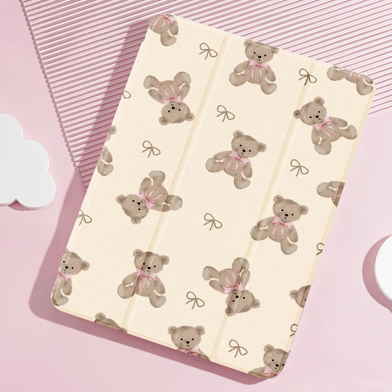 Double-sided printed protective case, suitable for iPad7/8/9, iPad10th, iPadAir, mini series, Pro11, sleep wake, foldable stand