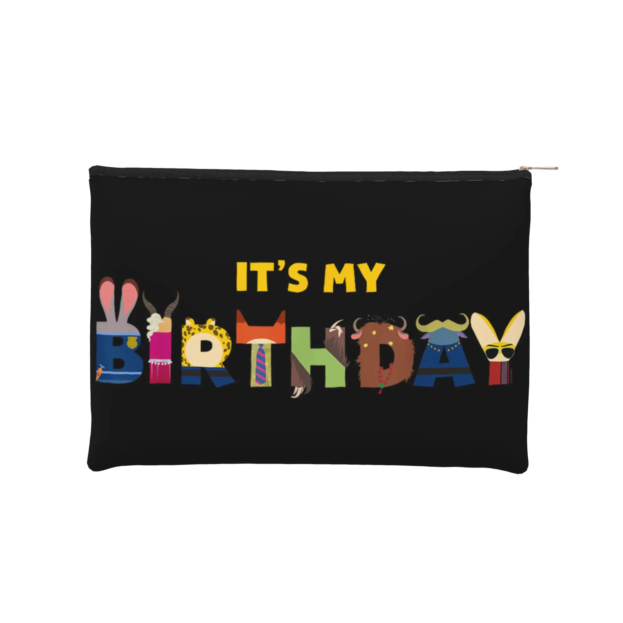 

Легкая косметичка для дня рождения в стиле Зоотопия, 1 шт., с молнией, органайзер для косметики и туалетных принадлежностей