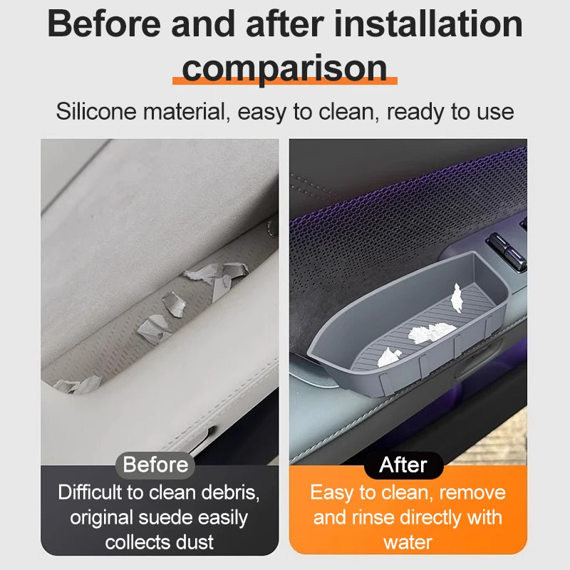 ل BAIC BJ30 2024 2025 باب السيارة صندوق تخزين مسند الذراع تخزين برميل سيليكون غطاء مقبض الباب اكسسوارات السيارات الداخلية