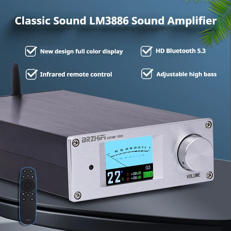 2025 Latest SUPAMP-3886 Amplifier, American National Semiconductor LM3886 Core, Fever Hifi High Power Bluetooth 5.3