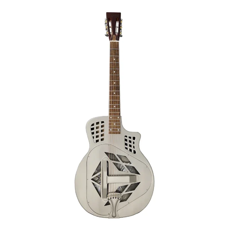 Aiersi Brand Gloss Chrome plated Bluegrass Cutaway Biscult Tricone resonator guitar guitarra musical instruments