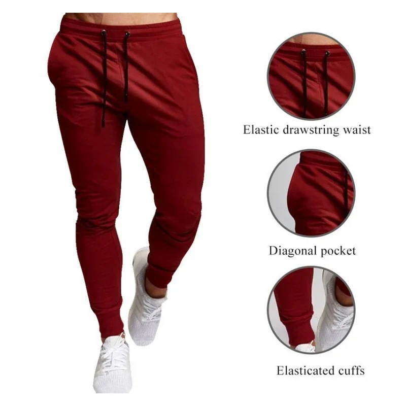 Casual Pants Men's Jogger Sweatpants Large Size Elastic Waist Sports Casual Trousers Loose Fitness Clothes Spring Thin Section