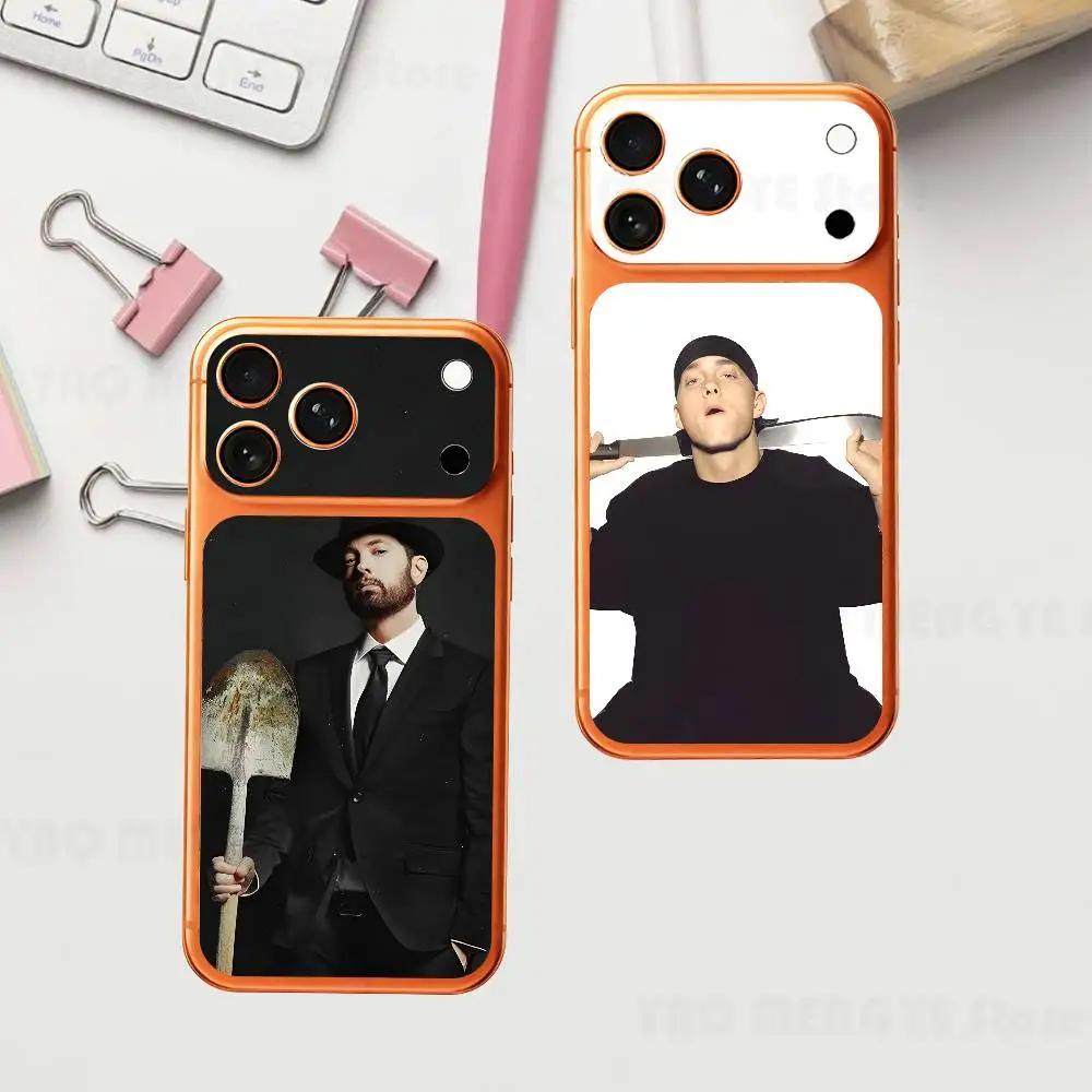 

Hip-Hop Eminem Rapper Plain Decal Skin For IPhone17 Pro ProMax Back Film Cover Wrap Anti-scratch Durable Sticker
