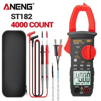 ANENG ST182 Clamp Ammeter Amperometric Clamp Meter Professional Digital Multimeter Automotive Tester 4000 Count Ohm Test Tools