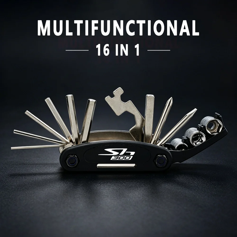Juego de Herramientas Multifunción Portátil para Motocicleta Honda SH300 SH 300 SH300I SH 300I, Llave de Tubo, Destornillador, Herramienta de Reparación Múltiple