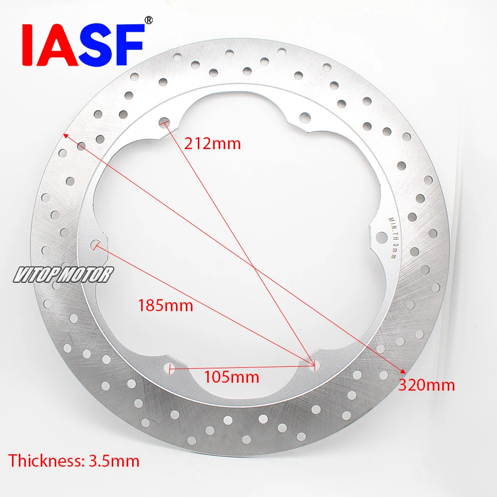 320mm Front Disc Brake Rotor Disk for YAMAHA XJ600 600 XJ S Diversion 1992 - 1997 1996 1995 1994 1993 97 96 95 94 93 92