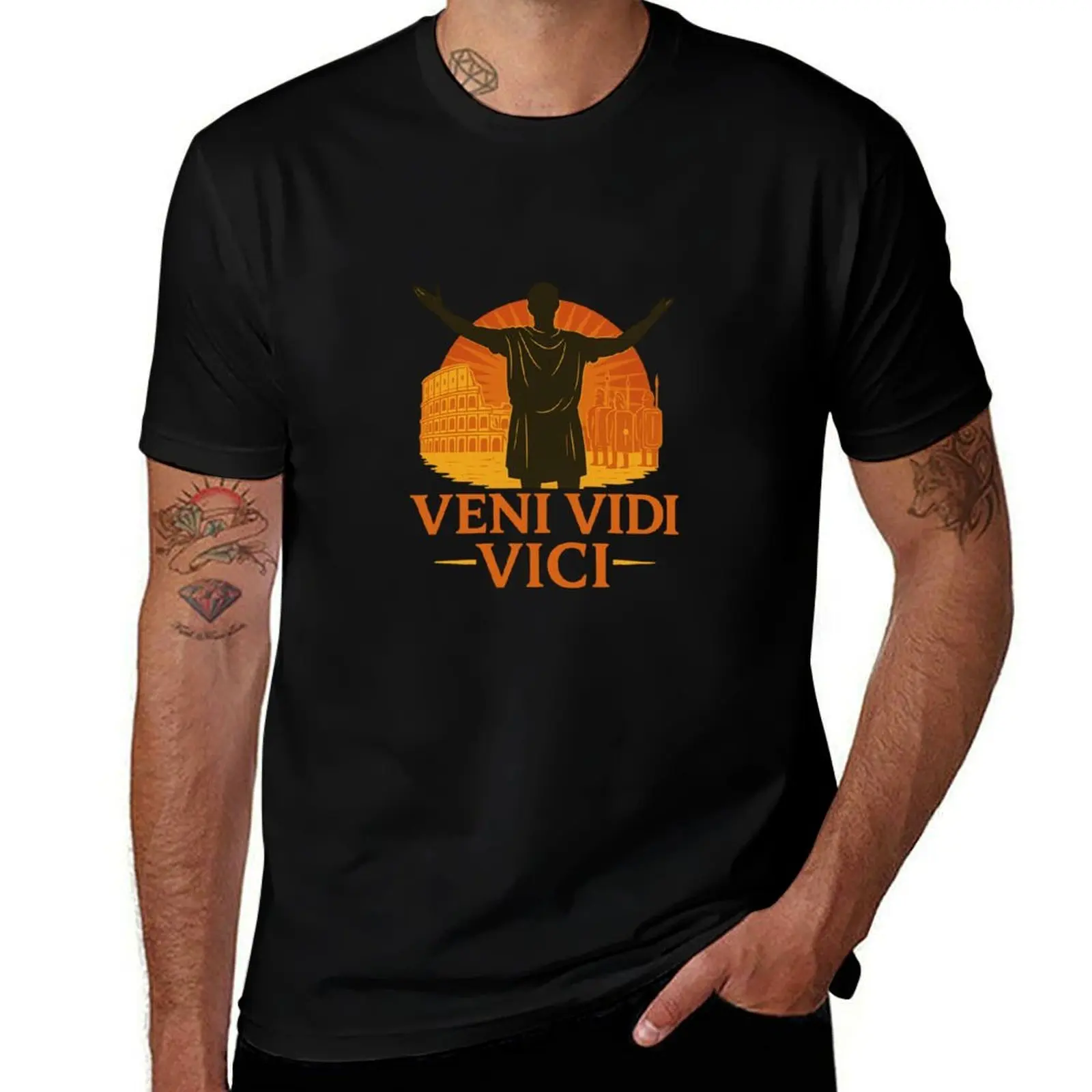 

Veni vidi vici T-Shirt blue archive man clothes Luxury man mens graphic t-shirts big and tall