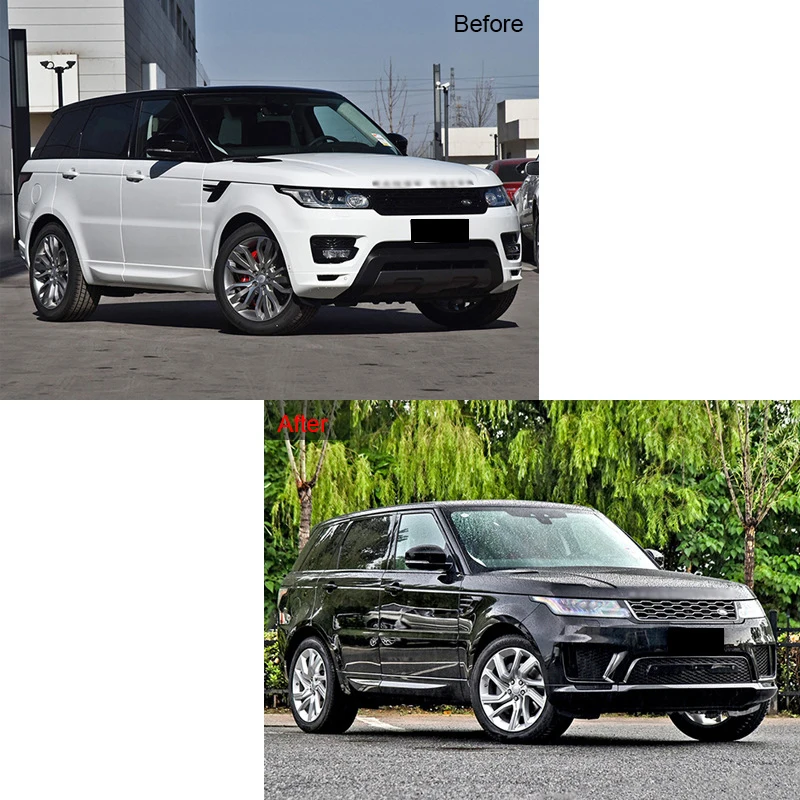 Wide Body Kit for  Range Rover 2014-2017 Auto Parts Upgrade to 2020- Front Rear Bumper Head Lamp Fender