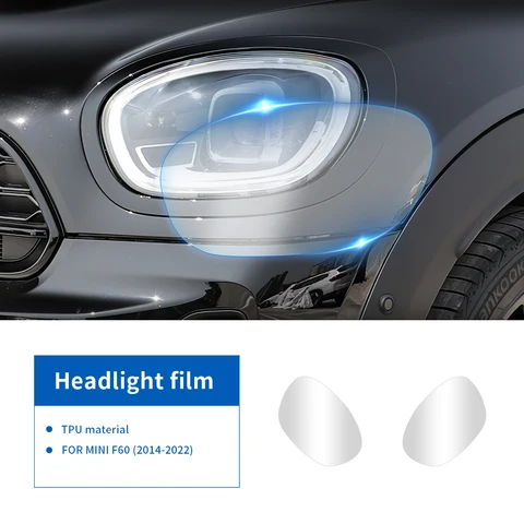 2 шт. наклейка из ТПУ для MINI Cooper F54 F55 F56 F57 F60 Countryman, защитная пленка для фар автомобиля, самовосстанавливающаяся невидимая аксессуар