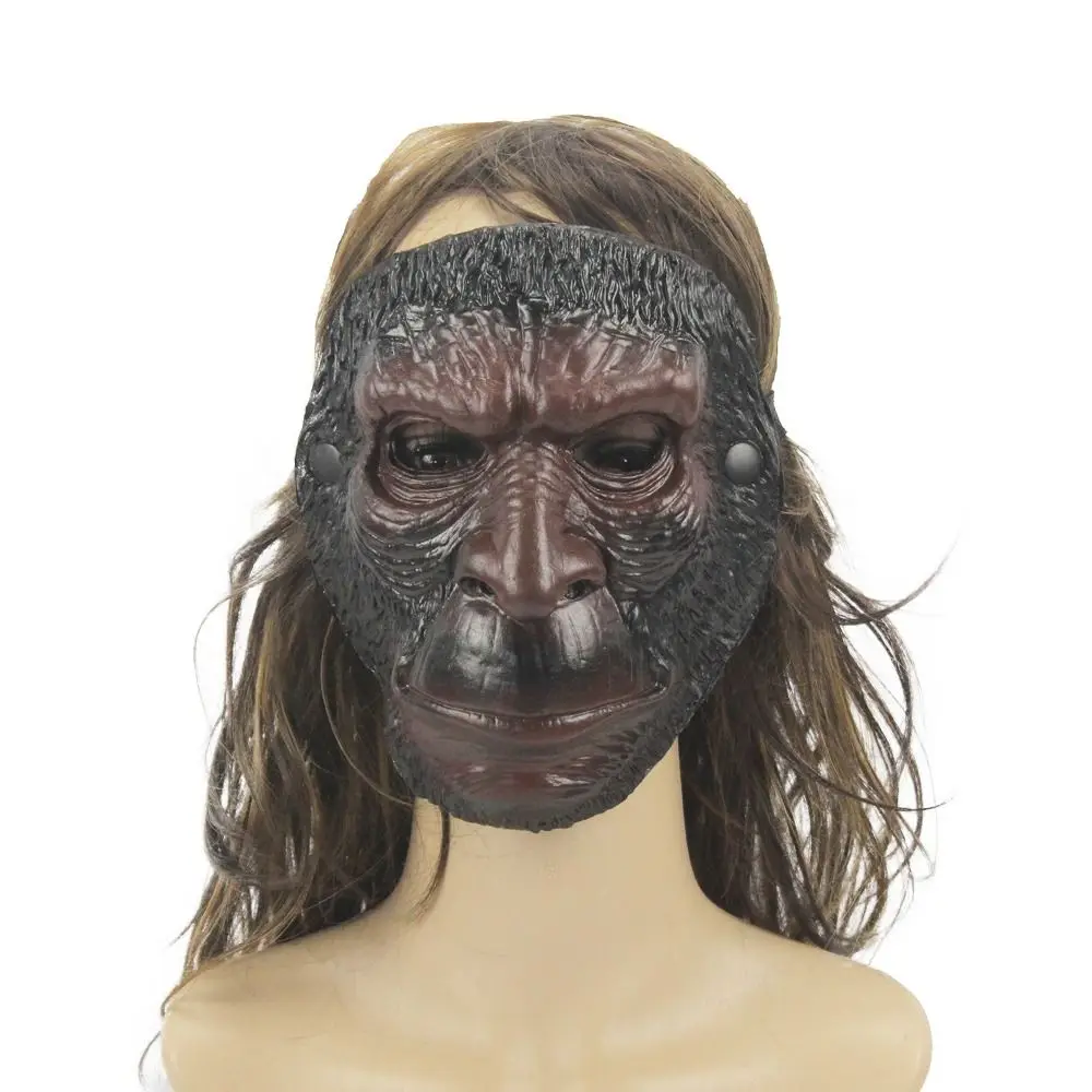 Trendy Masquerade Cosplay Black Myth: Wukong Mask Funny Full Face Gorilla Mask for Halloween PU Animal Mask