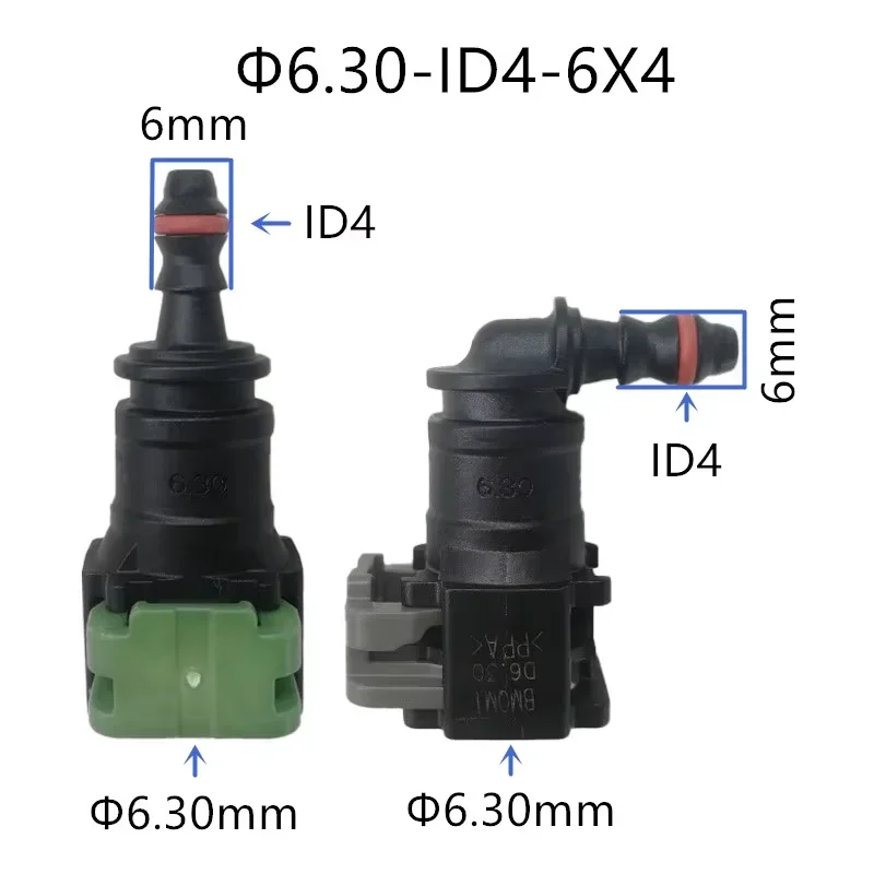 6.30 ID4 Kraftstoffleitung Schnellkupplung Buchsenanschluss 1/4 Kunststoff-Fittings Verbindung mit hochwertigen Original-Autoteilen 2 Stück pro Set – Detail 2