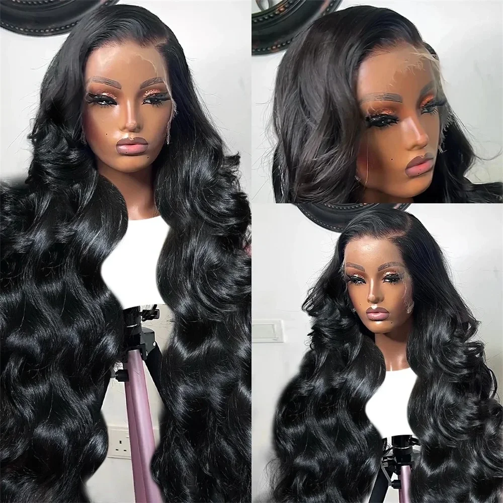 Perruque Lace Front Wig Body Wave brésilienne Remy, cheveux naturels, 13x6, 13x4 HD, pre-plucked, densité 250, 30 40 pouces, pour femmes