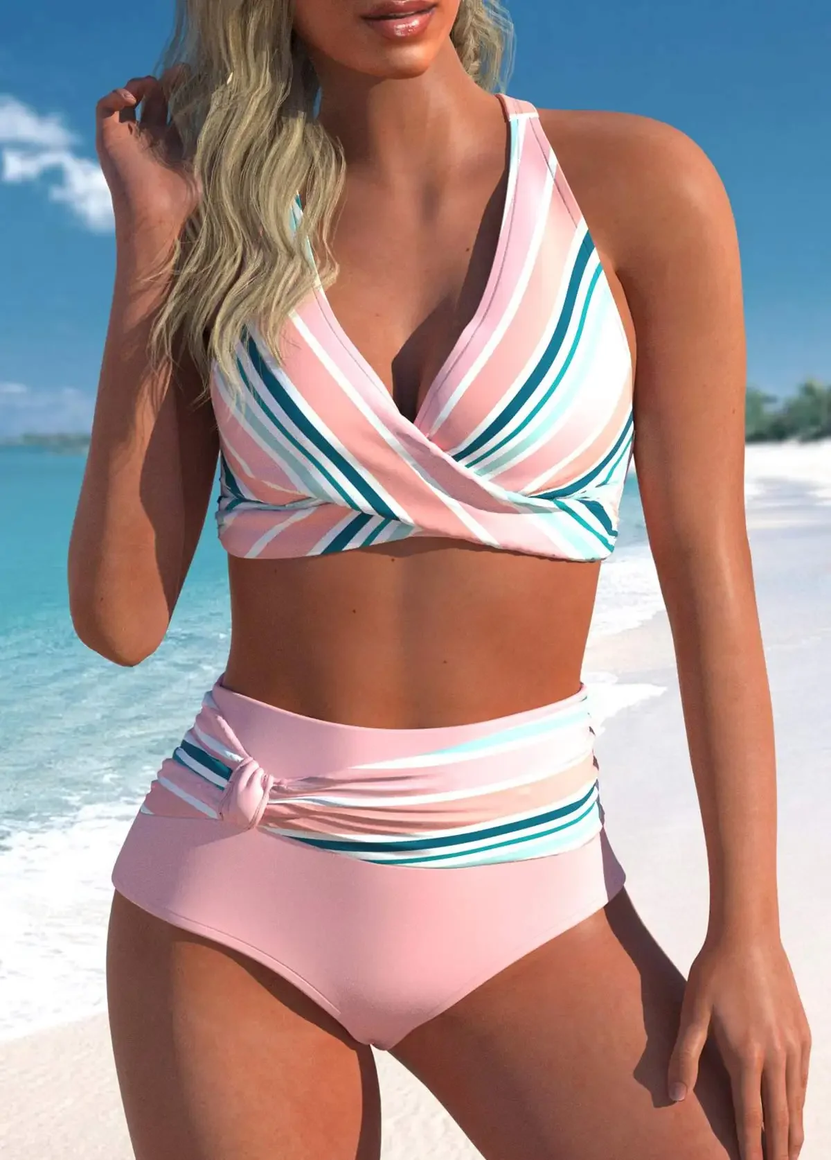 2023 neue Strand bade bekleidung Sommer Damenmode Tankini Bade bekleidung Modedesign bedruckte Bade bekleidung Damen zweiteiliges Set Monokini