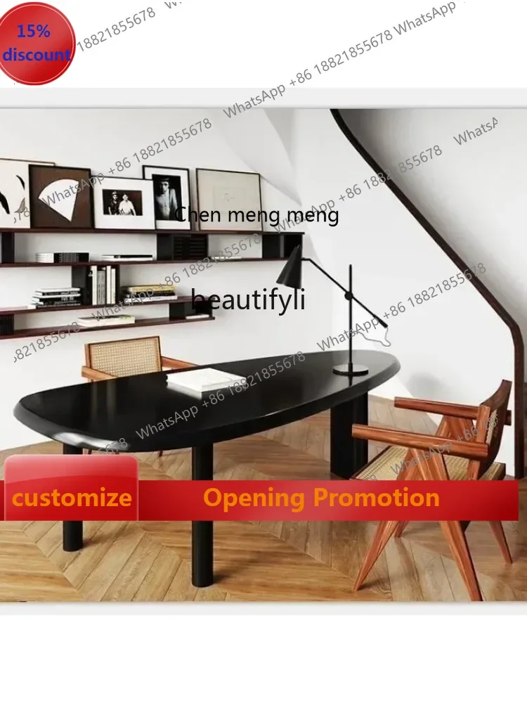 

S7486 ss Solid Wood Creative Office Desk Simple Fashion Workbench Personality Long Computer Desk Conference Table