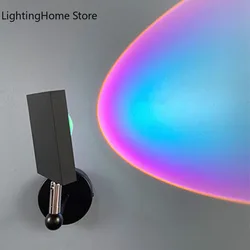Sunset Rainbow Projection Wall Lamp Net Red Decoration Atmosphere Wall Lamp Bedroom Bedside Sunset Red Wall Lamp Drop Shipping
