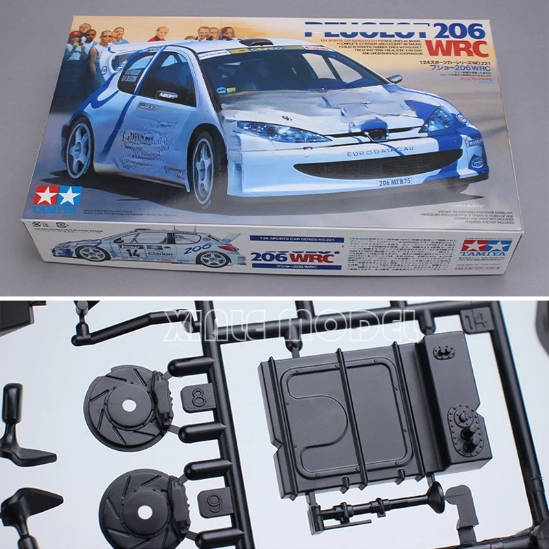 

TAMIYA Scale car model kit 24221 206 WRC rally car 1/24 Hobby collection of toy models