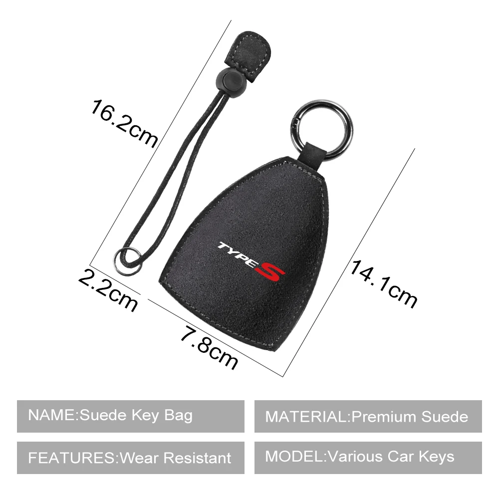 Suede Car Key Protective Case For Honda Civic Type R Fk7 Fk8 Fk5 Fk2 Type S Car Key Wallet Auto Key Protective Accessories